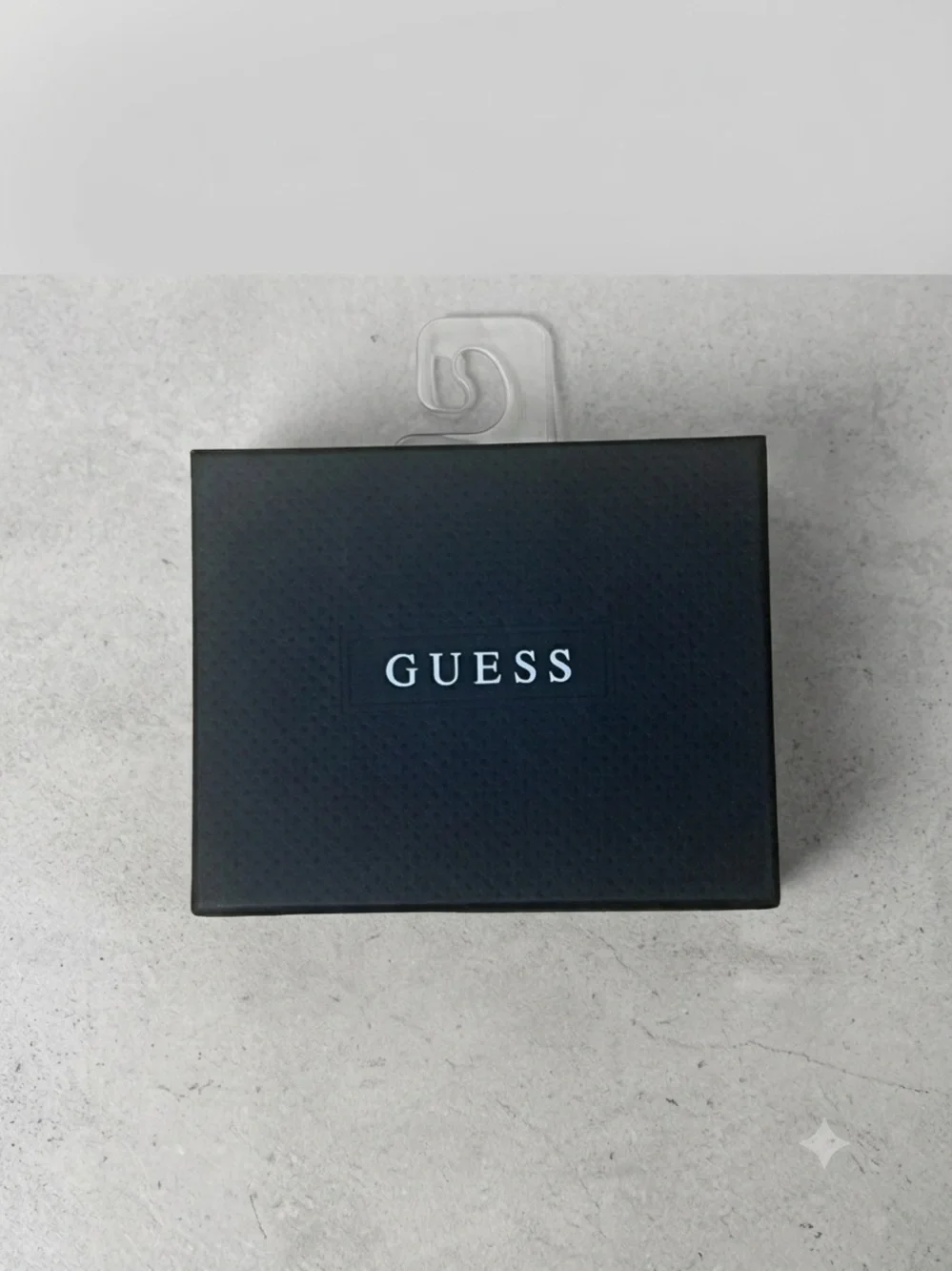 GUESS Black Men's Bifold Wallet with Gold G Accent